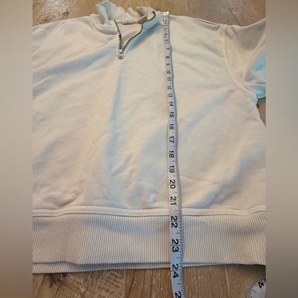 Vintage white Levi’s quarter zip thick sweatshirt M - Picture 3 of 7